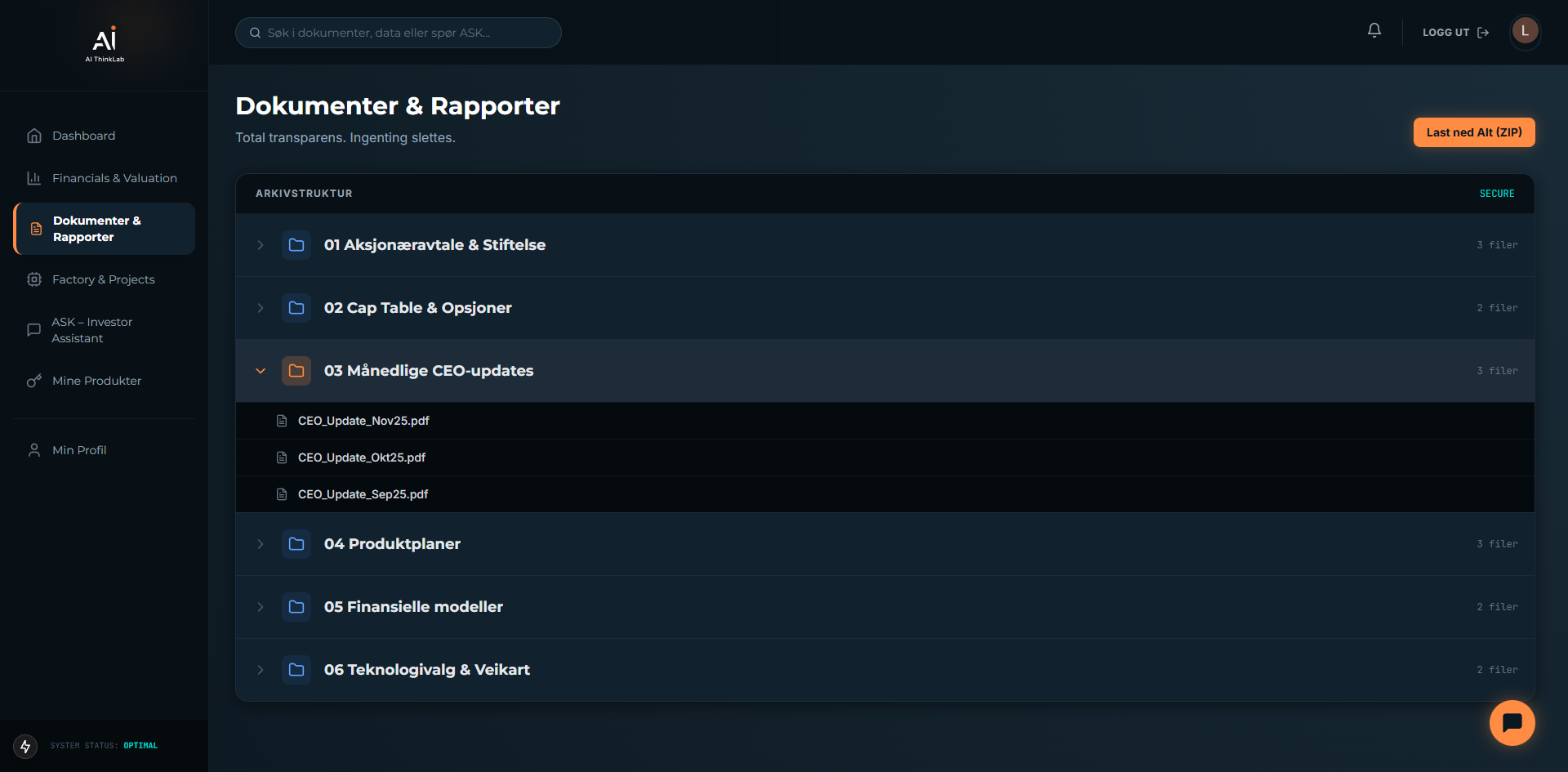 Dokumenter og Rapporter